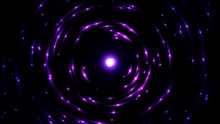 Colorful Circular Particle Emitting Sphere Animation - Seamless Loop Violet