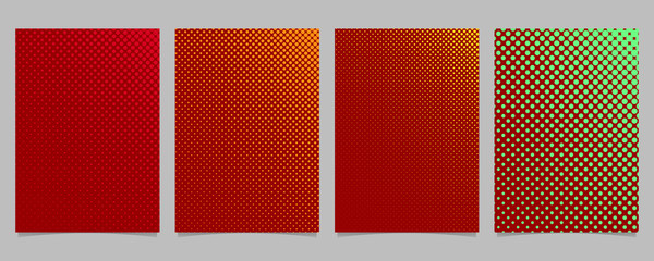 Poster - Abstract color halftone dot pattern cover template set - stationery background illustrations with circles