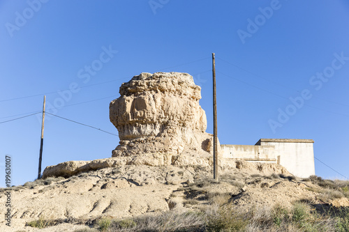 ruins of La Peñota (castle) tower of Aguilar de Montuenga village, Province of S Poster