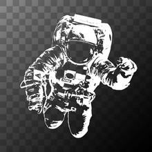 Astronaut On Transparent Background - Elements Of This Image Furnished By NASA