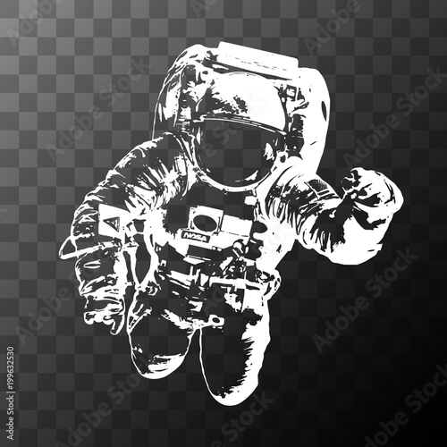 Fotomural Astronaut on transparent background - Elements of this Image Furnished by NASA