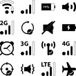 Mobile Smart Phone Settings Vector Icon Collection