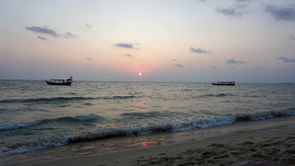 sunset at otres beach