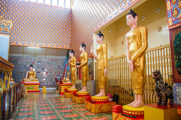 Wall Mural - Wat Chaiyamangalaram, Thai temple with sleeping Buddha in Penang, Malaysia