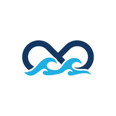 Sticker - Infinity Ocean Logo Icon Design