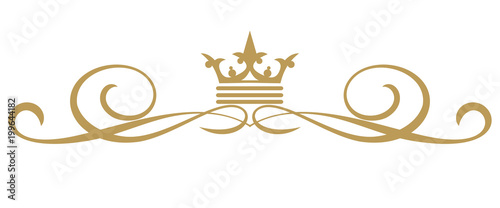Fotografía Design elements isolated on white background, royal style, vintage, vector