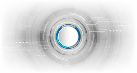 Poster - Abstract technological background concept with various technology elements. illustration Vector