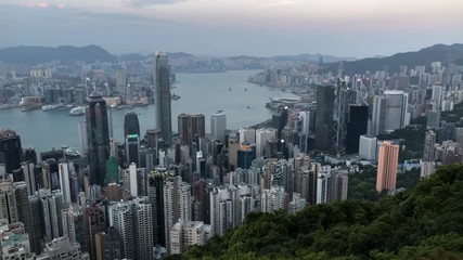 Canvas Print - Hong Kong city view from the peak