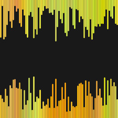 Poster - Abstract background from rounded vertical stripes - geometric vector graphic design