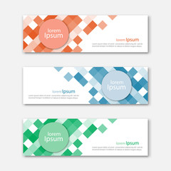 Wall Mural - set of abstract design banner template.