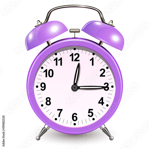 Alarm clock purple, vector icon design. Stock Vector Adobe Stock