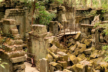 Beng Mealea, Ancient Ruin Of Cambodia.