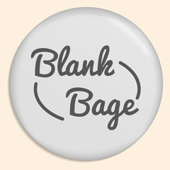 Poster - Vector blank white glossy badge or web button.