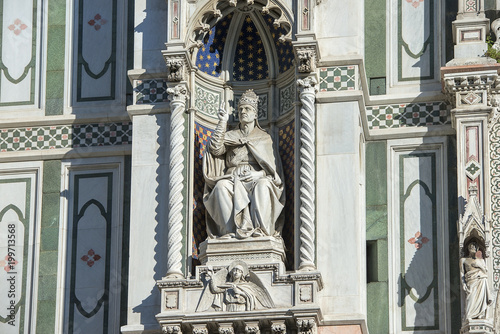 Fotografie, Obraz fragment of the facade of cathedral Santa Maria del Fiore (Duomo), Florence, Ita