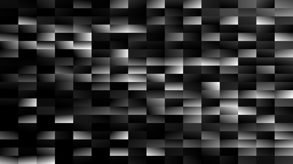 Poster - Black mosaic rectangle background - modern vector design from gradient rectangles