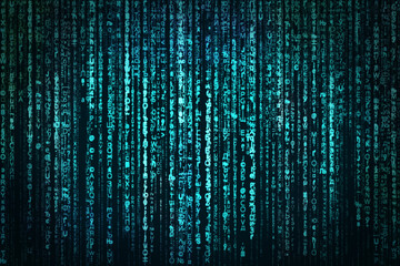 Abstract background, digital data , blue matrix