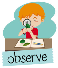 Wall Mural - a student in science class