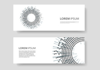 Aufkleber - Cover template with halftone design. Annual report, banner or presentation