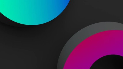 Poster - Abstract 3d rendering of rotating geometric shapes. Computer generated loop animation. Modern colorful background. Seamless motion design for poster, cover, branding, banner, placard. 4k UHD