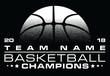 Basketball Champions Design With Team Name is an illustration of a stylized one color basketball design that can be used for t-shirts, flyers, ads or anything else you use to promote your team.