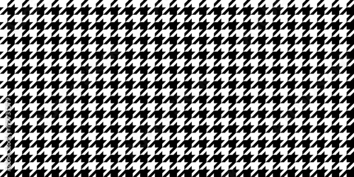 Fotografía Monochrome Black & White Seamless Houndstooth Pattern Background