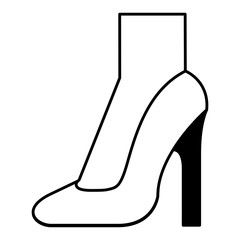 Wall Mural - foot with high heel shoe icon vector illustration design