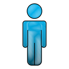 Wall Mural - pictogram man male avatar user vector illustration