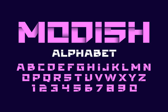 Trendy style alphabet