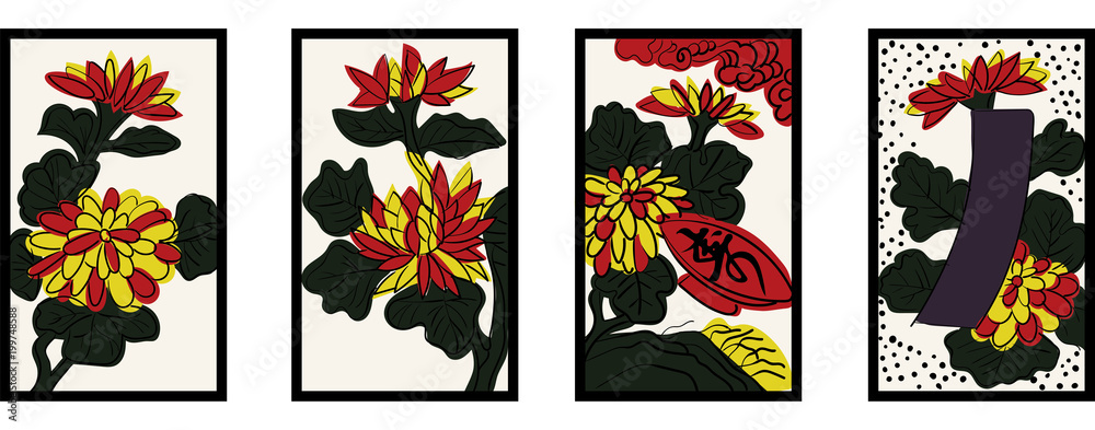 花札のイラスト 9月菊 菊に盃 日本のカードゲーム ベクターデータ 手描き フリーハンド Adobe Stock でこのストックベクターを購入して 類似のベクターをさらに検索 Adobe Stock 花札のイラスト 9月菊 菊に盃 日本のカードゲーム ベクターデータ 手描き フリーハンド Adobe Stock でこのストックベクターを購入して 類似のベクターをさらに検索 Adobe Stock