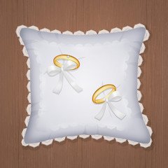 Poster - pillow with Wedding rings