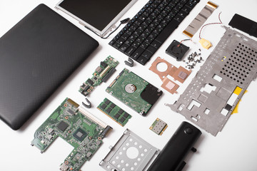 laptop parts, repair and recovery, a top view