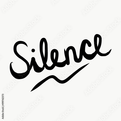 Silence lettering word Buy this stock vector and explore similar
