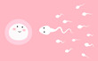 sperm and egg. vector illustration.