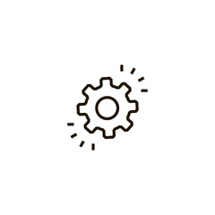 Poster - cogwheel icon. sign design