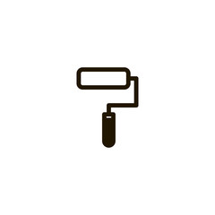 Sticker - roller brush icon. sign design