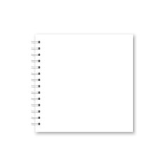 Poster - Vector realistic opened notebook cover.