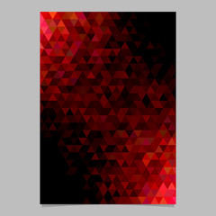 Poster - Abstract triangle brochure background template - polygonal stationery design