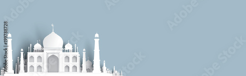 Cuadros en Lienzo blank mosque text background, modern elegant islamic design