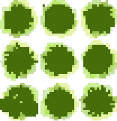 Wall Mural - trees top view for landscape vector illustration.