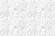 © Дмитрий Горелкин - Vector communication pattern. Communication seamless background