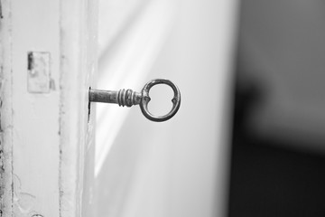 Porte avec une clef vintage