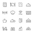 © Matsabe - Restaurant, icons set. Line with Editable stroke