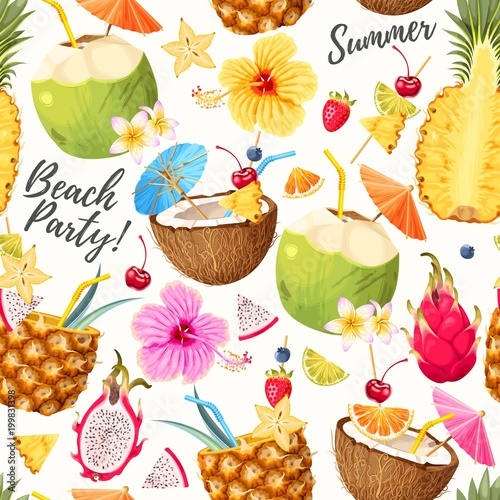 Stoffe zum Nähen Sommer nahtlose cocktail Hintergrund