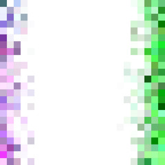 Poster - Purple and green square mosaic background border design