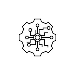 Poster - nano mechanism icon. Element of nano technology icon. Premium quality graphic design icon. Signs and symbols collection icon for websites, web design, mobile app