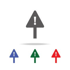 Poster - Warning icon. Elements of construction tools multi colored icons. Premium quality graphic design icon. Simple icon for websites, web design, mobile app, info graphics