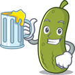 Juice pickle mascot cartoon style