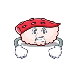 Sticker - Angry tako sushi mascot cartoon