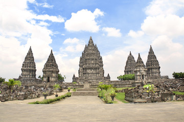 Sticker - Shrine of Prambanan hindu temple, Yogyakarta, Java, Indonesia