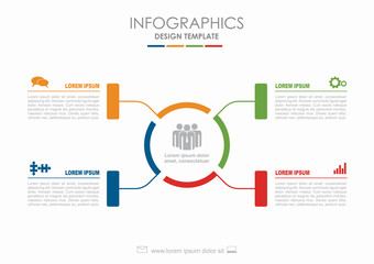 Wall Mural - Infographic template. Vector illustration. Can be used for workflow layout, diagram, business step options, banner.